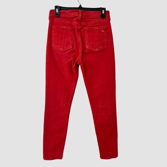 rag & bone " High Rise Skinny" Red Denim Jeans US 26 - Picture 2 of 7